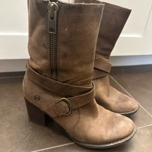Born Brown Zipper Boots